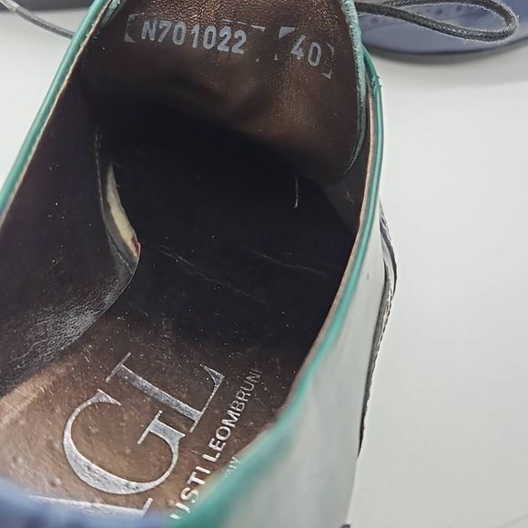 AGL Attillo Giusti Leombruni Size 40 Multicolored Wingtip Oxfords - Picture 8 of 11